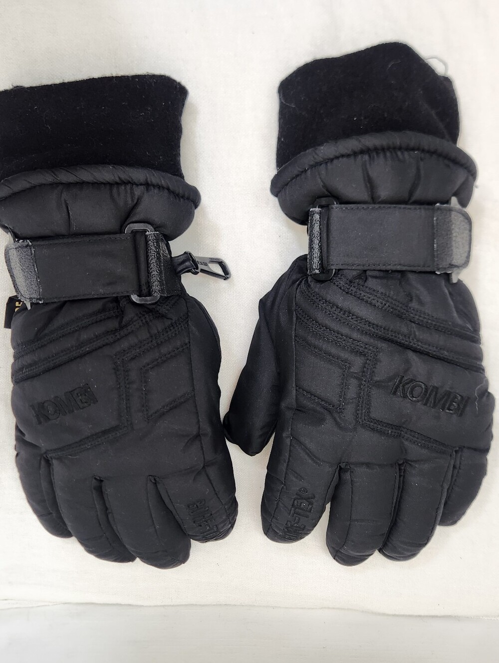 Kombi Goretex Womens Small Black Winter Warm Outdoor Gloves Leather Trim
